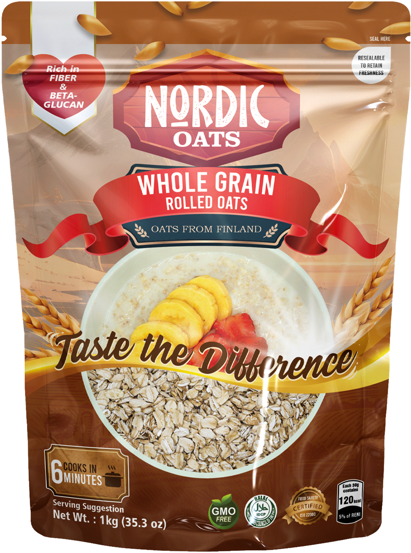 Nordic Whole Grain Rolled Oats image