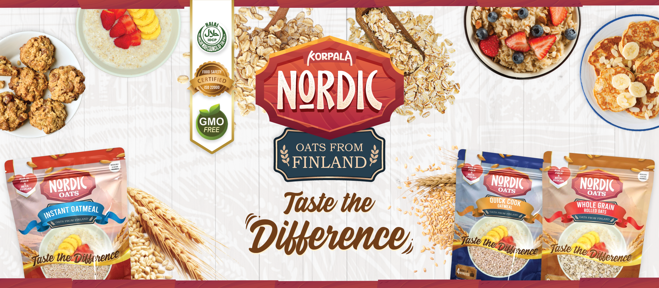 Nordic oats in a healthy breakfast bowl