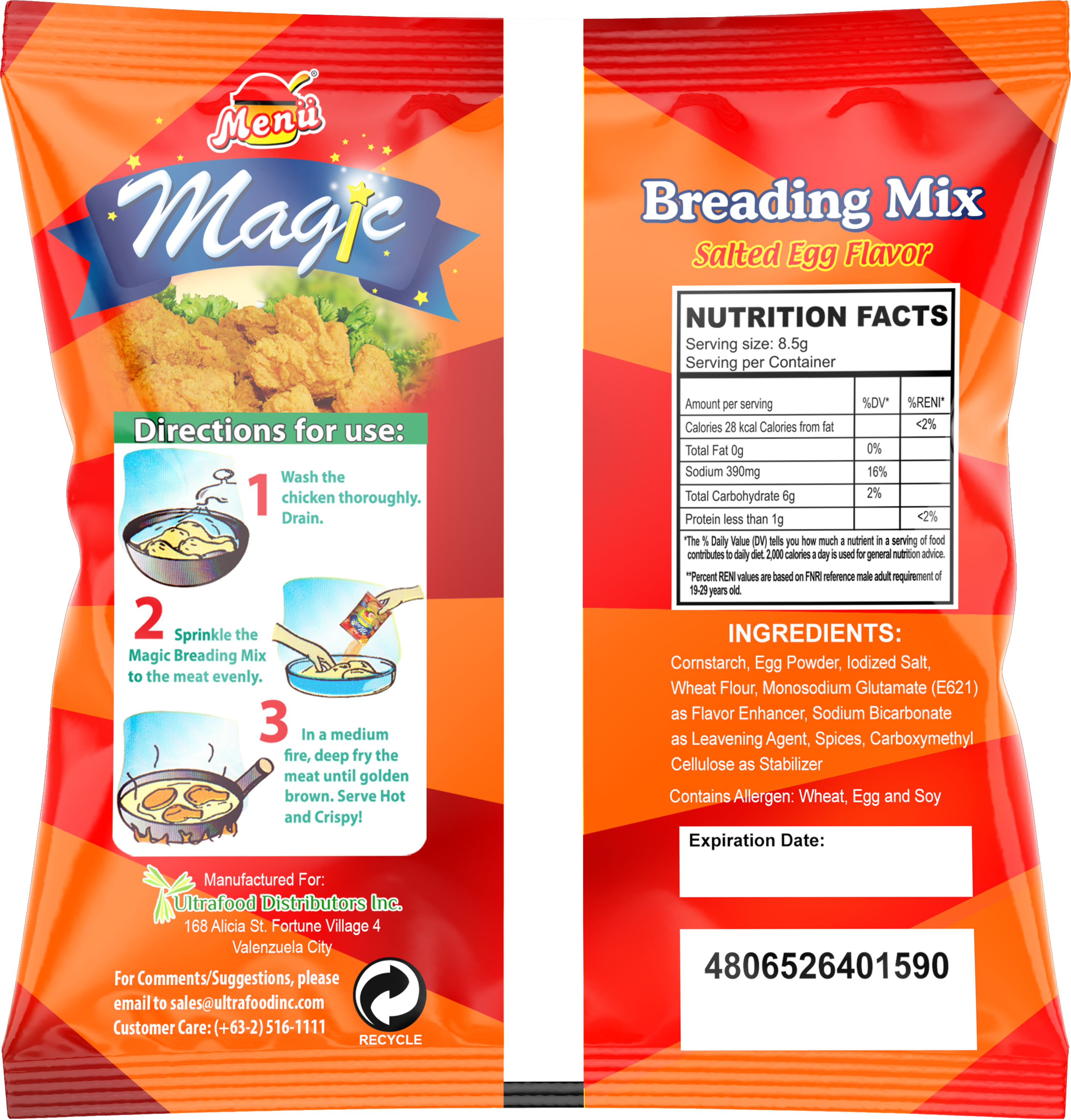 Menu Magic Breading Mix Salted Egg back image