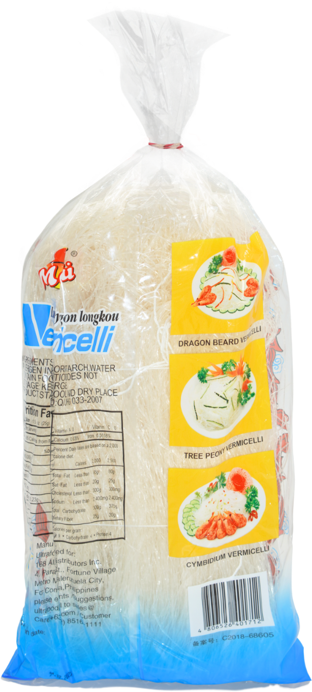 Menu Lucky Dragon Longkou Vermicelli Sotanghon Noodles 800G back image