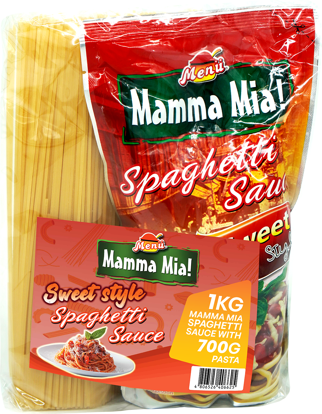Menu Mamma Mia Sweet Style Spaghetti