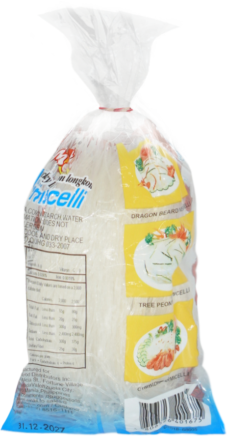 Menu Lucky Dragon Longkou Vermicelli Sotanghon Noodles 40G back image