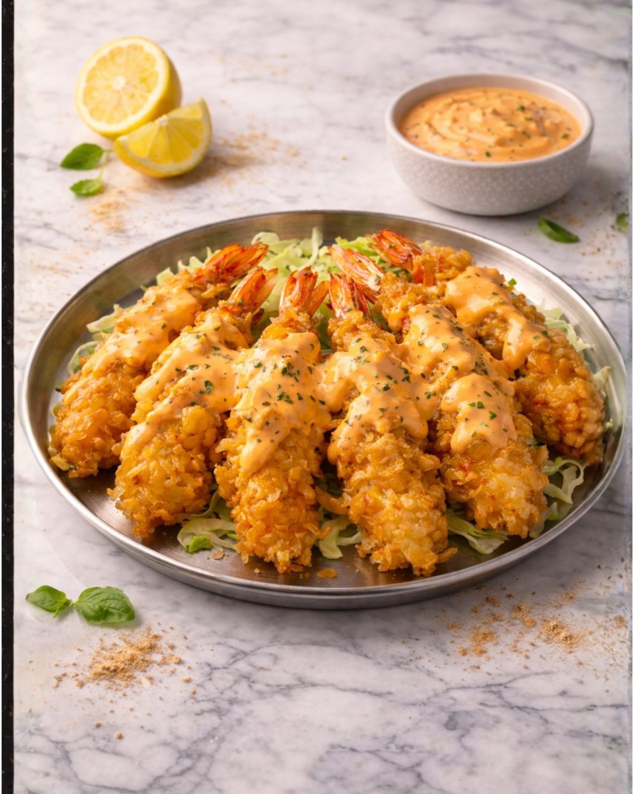 Shrimp Tempura with Spicy Mayo Drizzle image