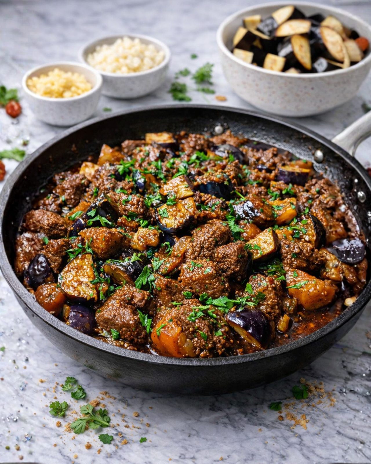 Beef and Eggplant in Black Bean Sauce image