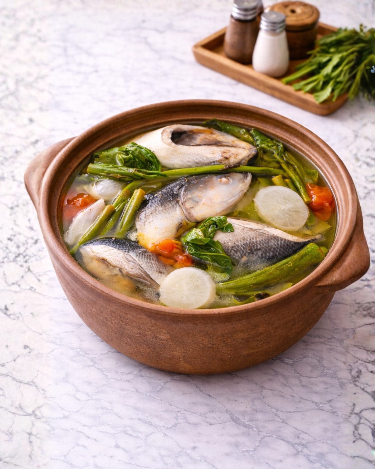 Fish Soup with Tomato and Onion (Sinigang na Isda style) image
