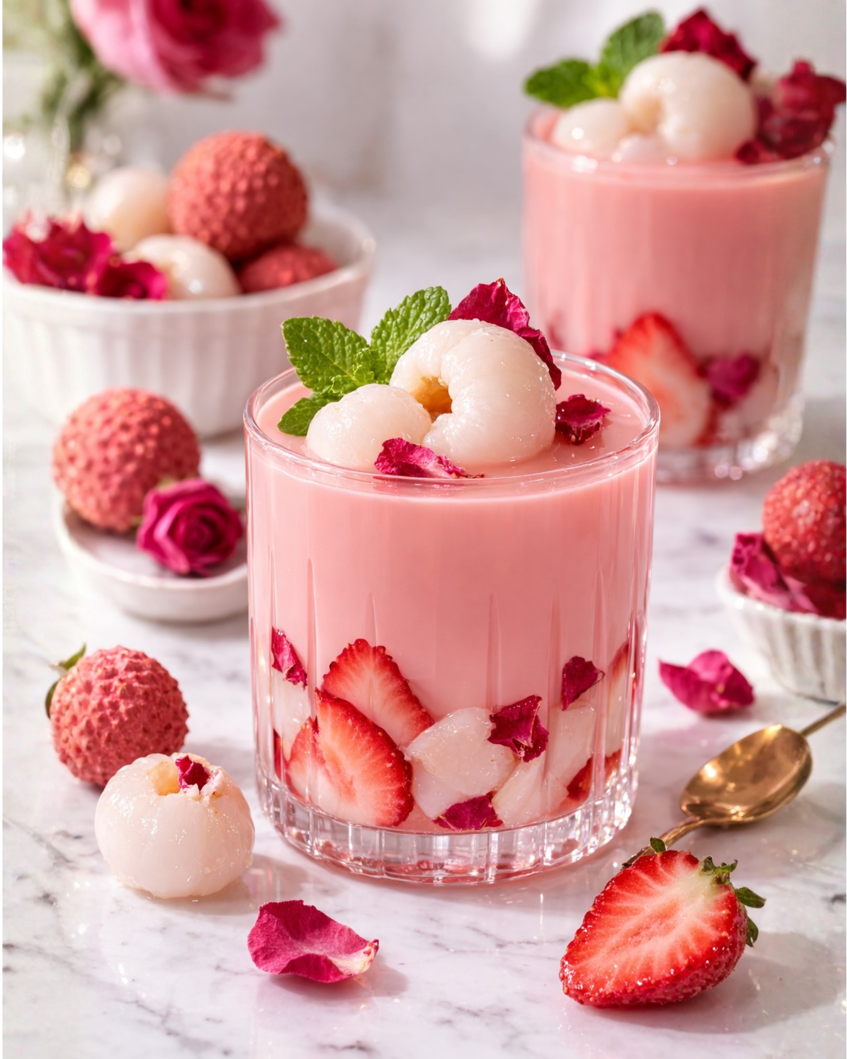 Lychee Rosé Jelly Cups image