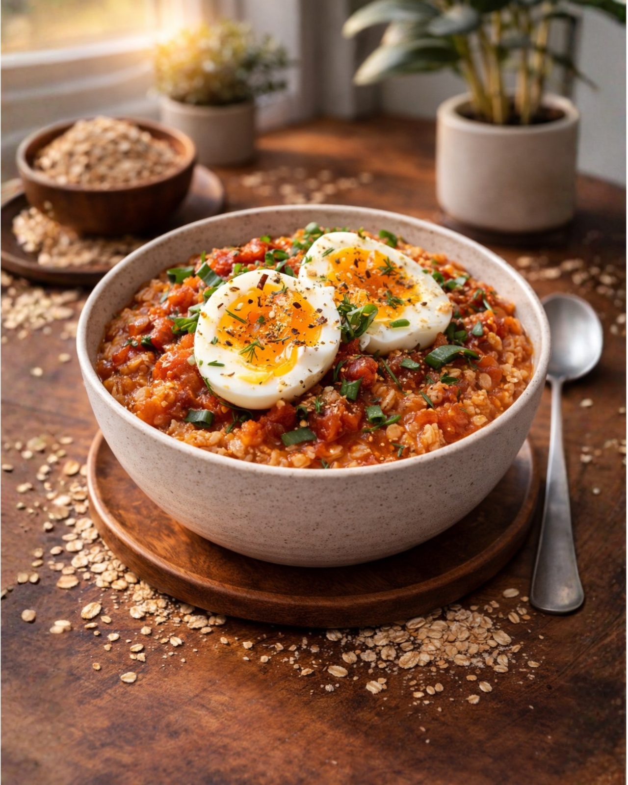 Tomato Basil Savory Oats