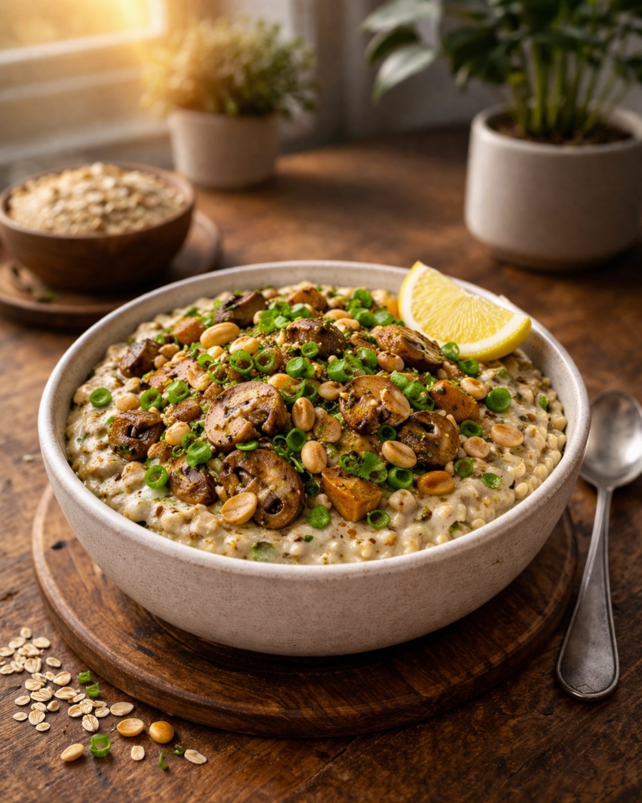 Garlic Mushroom Oats